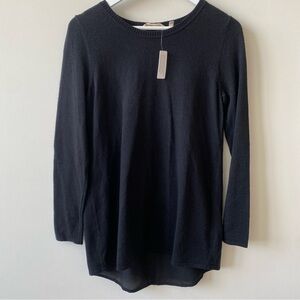 Soft Surroundings Sirena Black Long Sweater Wool/Alpaca Blend Size Small NWT